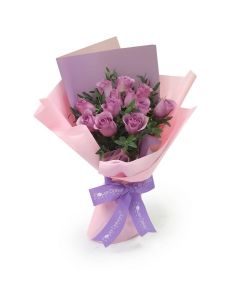 Purple Heart flower bouquet